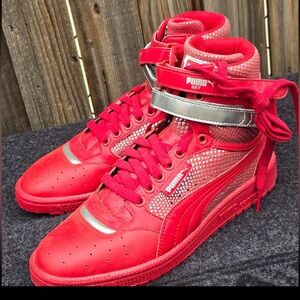 PUMA Women's Sky II HI Roses  BARBATOS Red/Black NEW IN BOX SZ 10